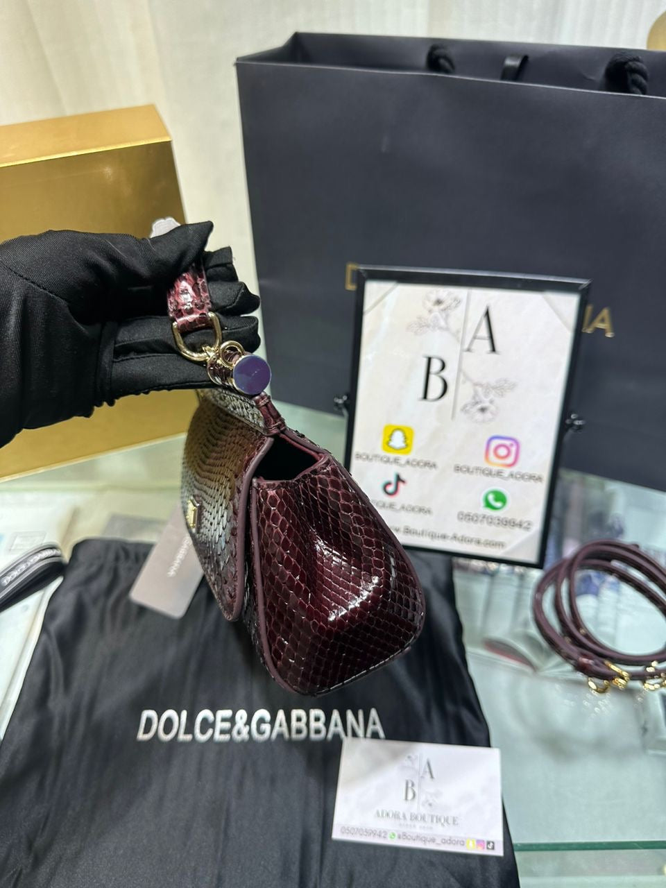 Dolce & Gabbana Sicily mini lizard bag