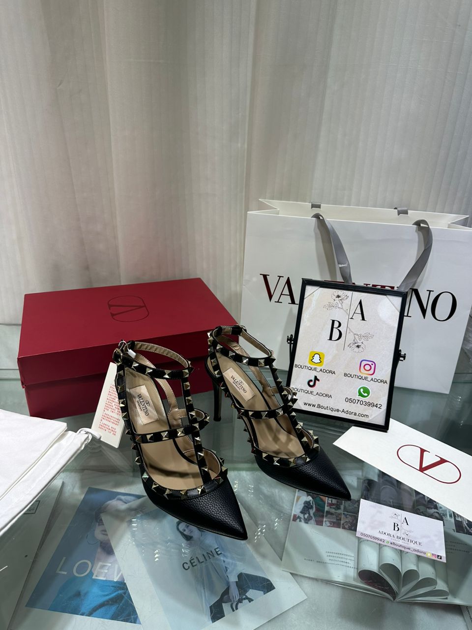 Valentino Rockstud leather pumps