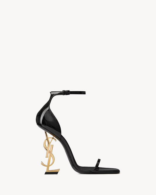 YSL OPYUM SANDALS IN PATENT LEATHER