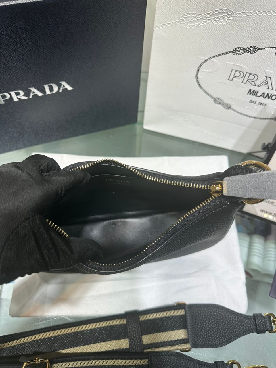 Prada hobo shoulder bag