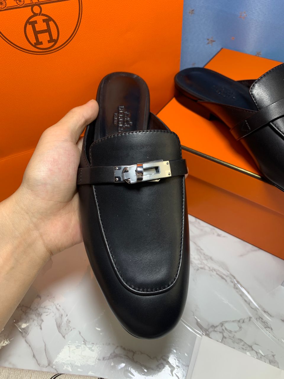 Hermes Nude Mules