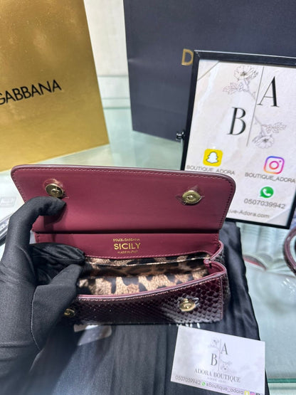 Dolce & Gabbana Sicily mini lizard bag